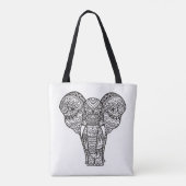 Tote Bag Style décoratif 2 d'éléphant (Dos)