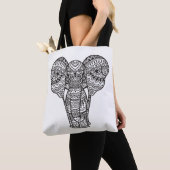 Tote Bag Style décoratif 2 d'éléphant (De près)