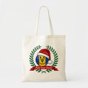 Tote Bag Style gai de Noël de drapeau des Barbade