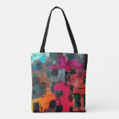 Tote Bag Style Graffiti Art Abstrait coloré (Dos)