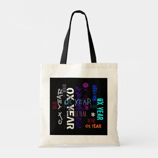 Tote Bag Style Graffiti répétitif Année Ox 2021 BTB (Dos)