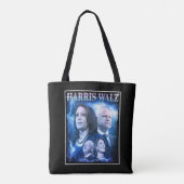 Tote Bag Style Harris Walz Retro 90s (Dos)