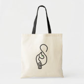 Tote Bag Style Kitty Cat Outline (Devant)