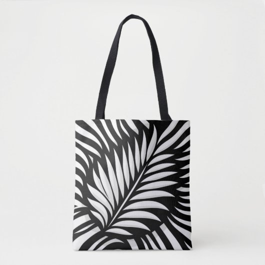 Tote Bag Style Leaf Zebra Stripes (Devant)