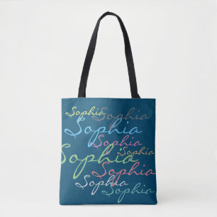 Tote Bag Style moderne Maximaliste Personnalisé Typographie