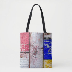 Tote Bag Style néoplasticisme art en bois drôle unique