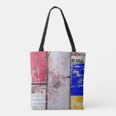 Tote Bag Style néoplasticisme art en bois drôle unique (Dos)