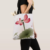 Tote Bag Style oriental Lotus (De près)