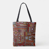 Tote Bag Style Patchwork Impression ethnique brodée (Dos)