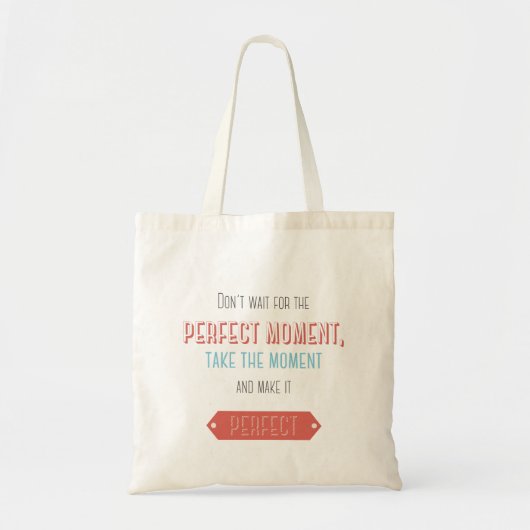 Tote Bag Style rétro typographique motivationnel (Devant)