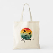 Tote Bag Style Retro vintage Sunset California (Dos)
