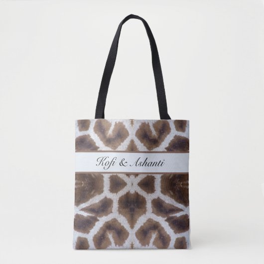 Tote Bag Style safari motif Giraffe (Devant)