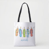 Tote Bag Style tendance Cute Simple Flip Flops de plage (Devant)