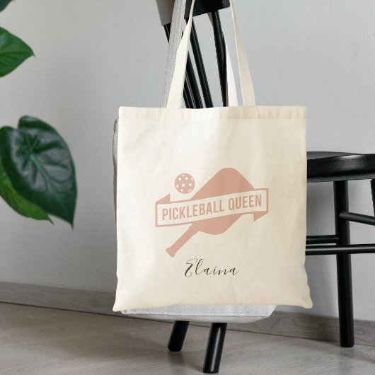 Tote Bag Style tendance Pastel Blush Pickleball Nom