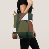 Tote Bag Style terrestre chic géométrique (De près)