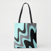 Tote Bag Style Turquoise Silver Black (Devant)