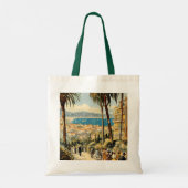 Tote Bag Style vintage Cannes Français Aquarelle (Dos)