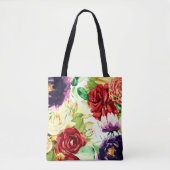 Tote Bag Style vintage Grandes aquarelles (Devant)