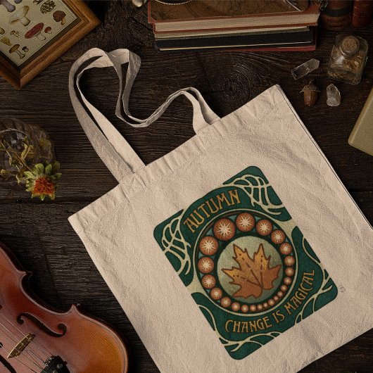 Tote Bag Style Vintage magique automne