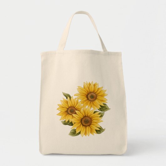 Tote Bag Style vintage Sunflowers Farmhouse (Devant)