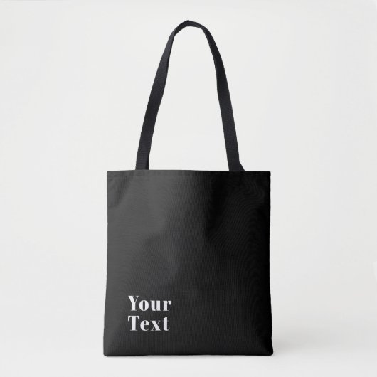 Tote Bag Stylish Editable Retro Modern Name (ou autre texte (Devant)
