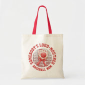 Tote Bag Stylish Fun LOUD-MOUTHED BASEBALL MOM (Devant)