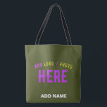 TOTE BAG STYLISH MODERNE ARMÉE VERT VÉRIFIÉ MARQUE<br><div class="desc">VOUS POUVEZ CHANGER,  REDIMENSIONNER OU AJOUTER LOGO,  PHOTO,  TEXTE ET COULEURS COMME VOUS LE SOUHAITEZ.MERCI.</div>