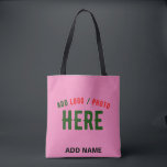 TOTE BAG STYLISH MODERNE PERSONNALISABLE ROSE VÉRIFIÉ MARQU<br><div class="desc">VOUS POUVEZ CHANGER,  REDIMENSIONNER OU AJOUTER LOGO,  PHOTO,  TEXTE ET COULEURS COMME VOUS LE SOUHAITEZ.MERCI.</div>