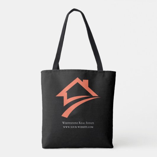 Tote Bag Stylish Unique Black Real Estate Agent (Dos)