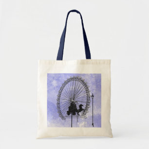 Tote Bag Stylo d'attraction Londres Iconique et Violet bleu