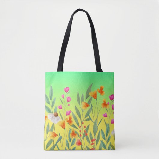 Tote Bag Sublimation fleur sauvage (Devant)