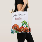 Tote Bag Sublime Aquarelle Rouge Pépites joyeuse retraite (De près)