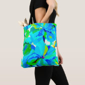 Tote Bag Sublime Himalaya Poppy Aqua Green Floral (De près)