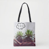 Tote Bag Succulent Aeonium Dream Grosse Phrase (Devant)