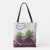 Tote Bag Succulent Aeonium Dream Grosse Phrase (Dos)