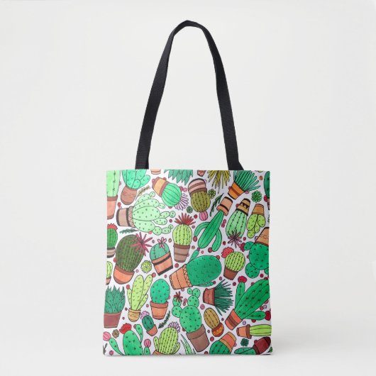 Tote Bag Succulent Cactus Pots Plante Vert Cactus Jardin (Devant)
