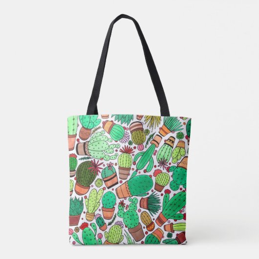 Tote Bag Succulent Cactus Pots Plante Vert Cactus Jardin (Dos)