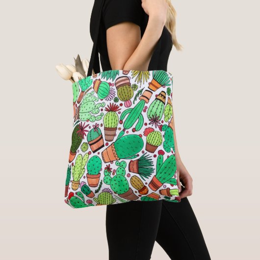 Tote Bag Succulent Cactus Pots Plante Vert Cactus Jardin (De près)