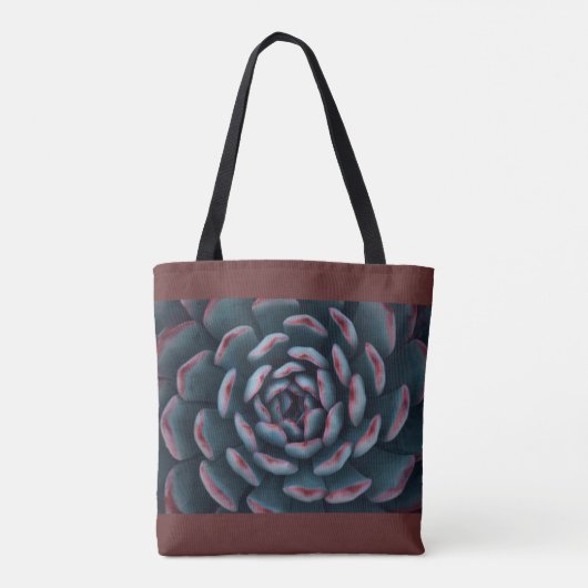 Tote Bag Succulent - vert et rouge (Dos)