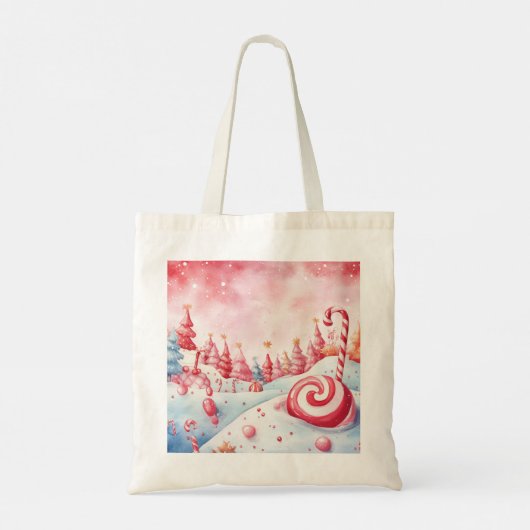 Tote Bag Sucre de canne de Noël Chef personnalisé Cadeau (Dos)