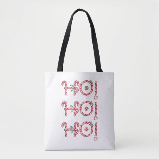 Tote Bag Sucre de canne Ho ! Ho ! Ho ! Noël mou (Devant)