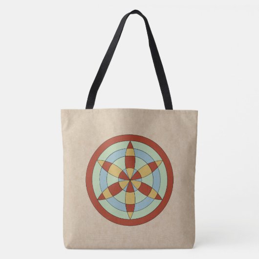 Tote Bag Suffolk Hexafoil (Daisy Wheel) Witch Mark (Devant)