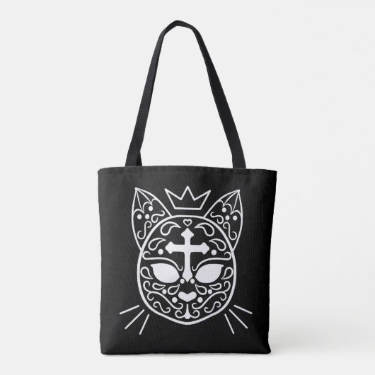 Tote Bag Sugar crâne chaton chaton mignonne goth style mode (Dos)