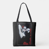 Tote Bag Sugar SKull Roses rouges Noir (Dos)