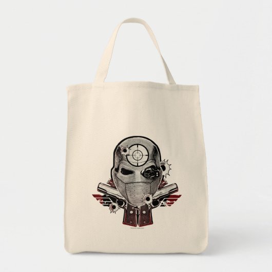 Tote Bag Suicide Squad | Deadshot Mask & Guns Tattoo Art (Devant)