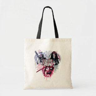 Tote Bag Suicide Squad Girls Graffiti Badges