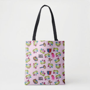 Tote Bag Suicide Squad Harley Quinn Emoji Pattern