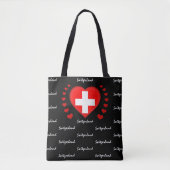 Tote Bag Suisse Drapeau & Coeur Drapeau Suisse Mode/Sport (Devant)