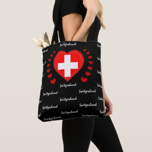 Tote Bag Suisse Drapeau & Coeur Drapeau Suisse Mode/Sport