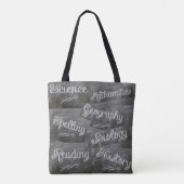 Tote Bag Sujets de l'école Chalkboard Enseignant Fourre-tou (Dos)